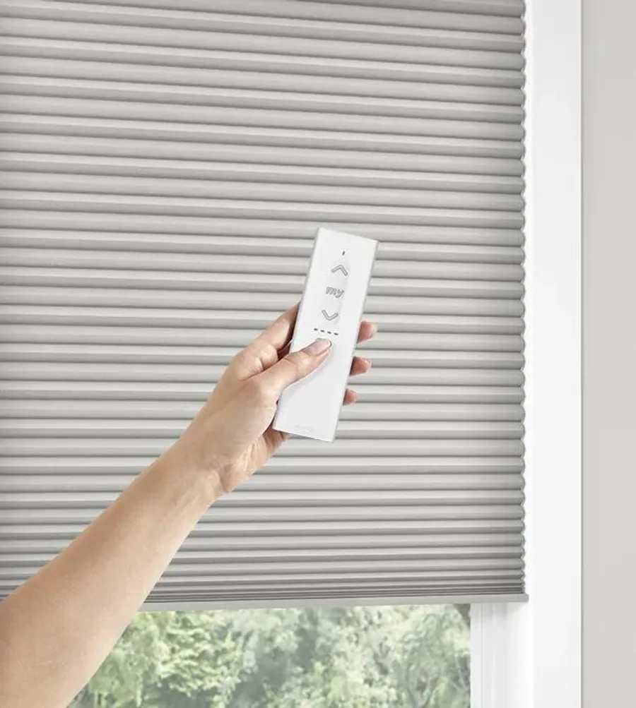 Motorized vertical cellular shades with remote control