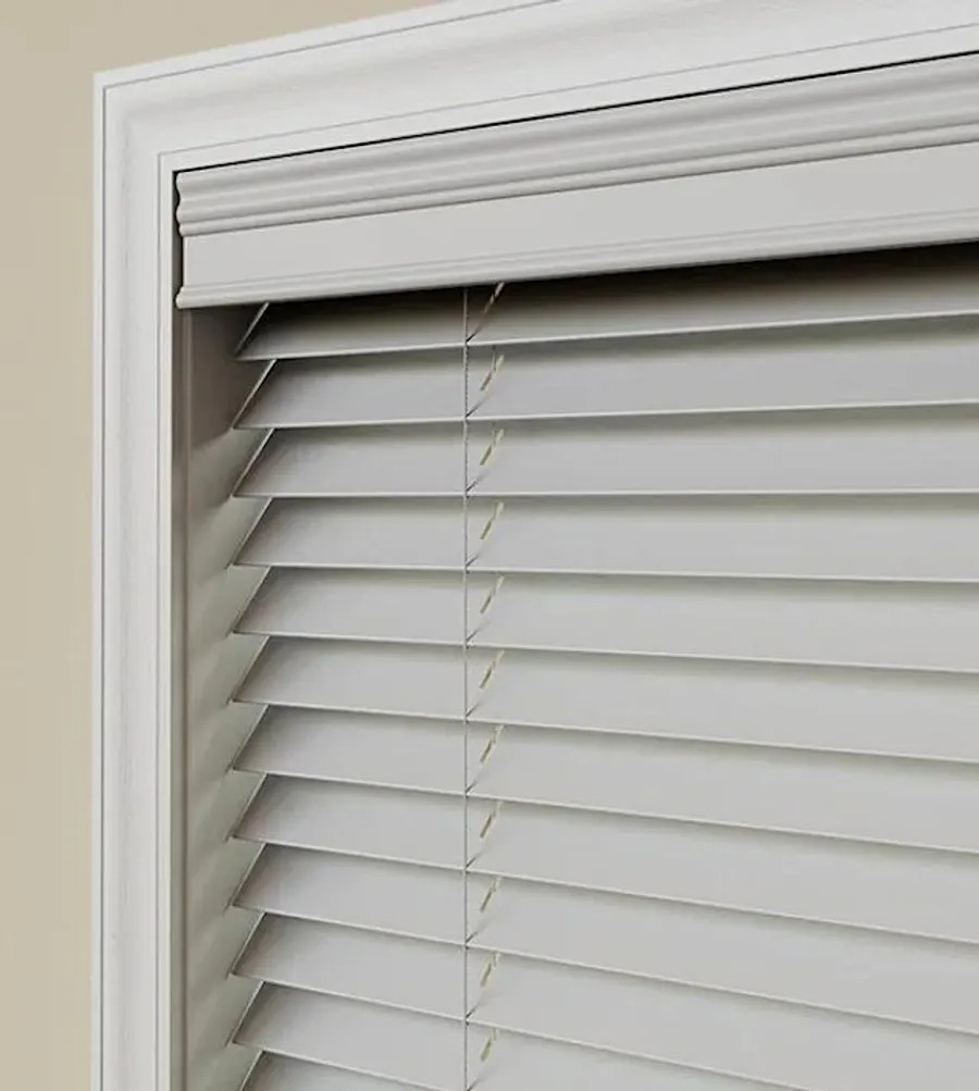 Faux wood blinds with valance option
