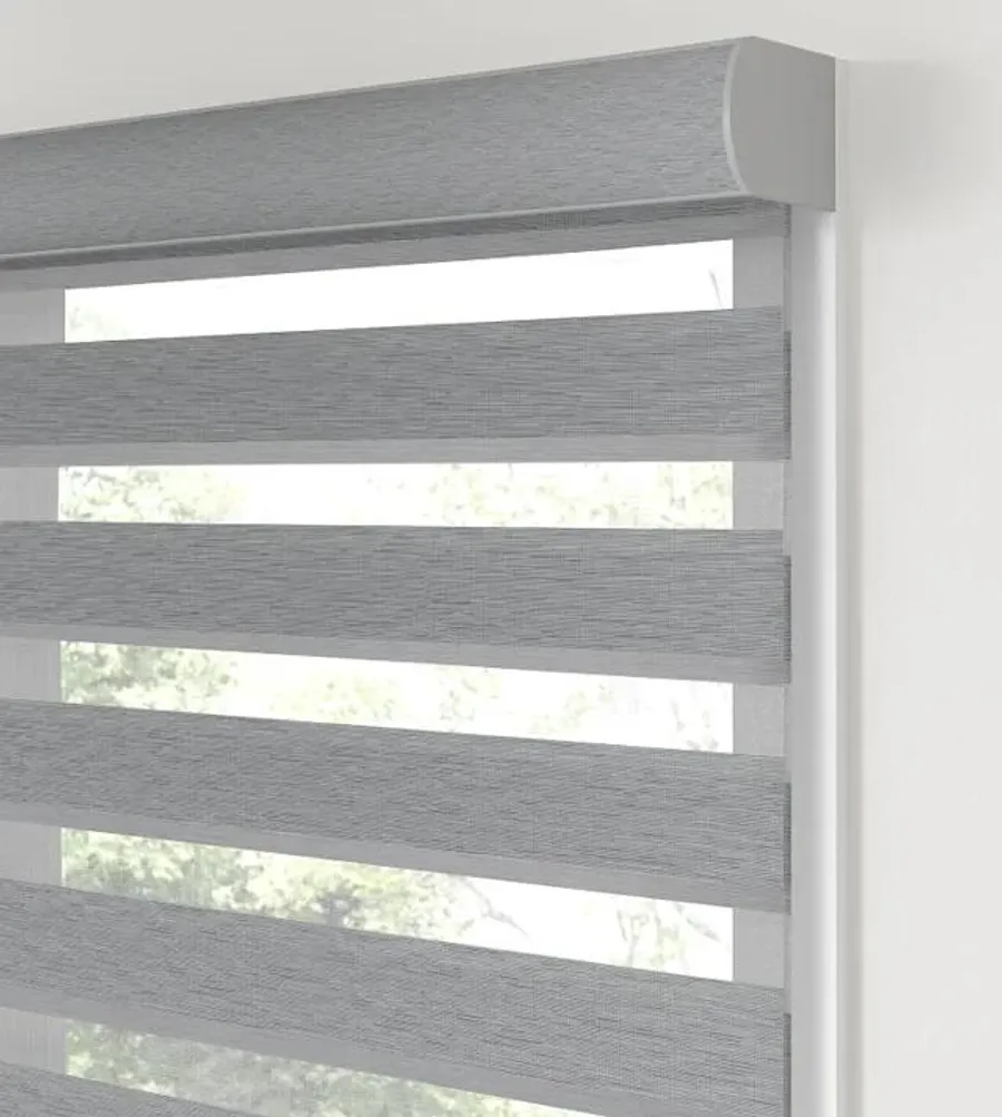 Banded Shades with Fabric Headrail